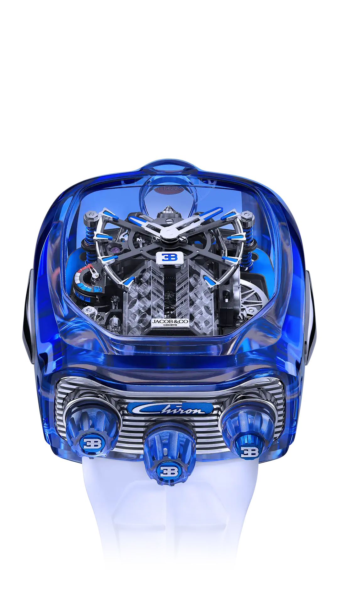 Bugatti Chiron Tourbillon Sapphire Crystal | Blue Sapphire Crystal Jacob & Co.