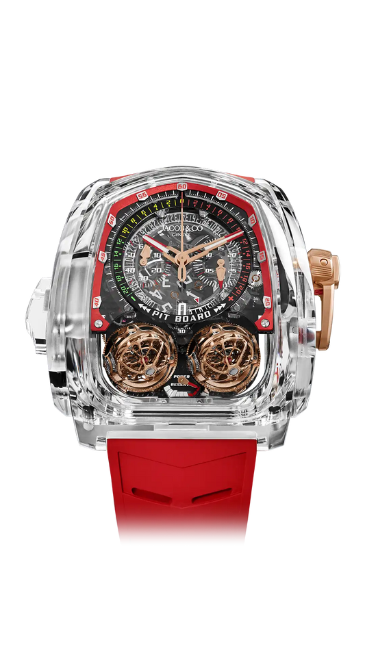 Twin Turbo Furious Sapphire Crystal |  Red Jacob & Co.