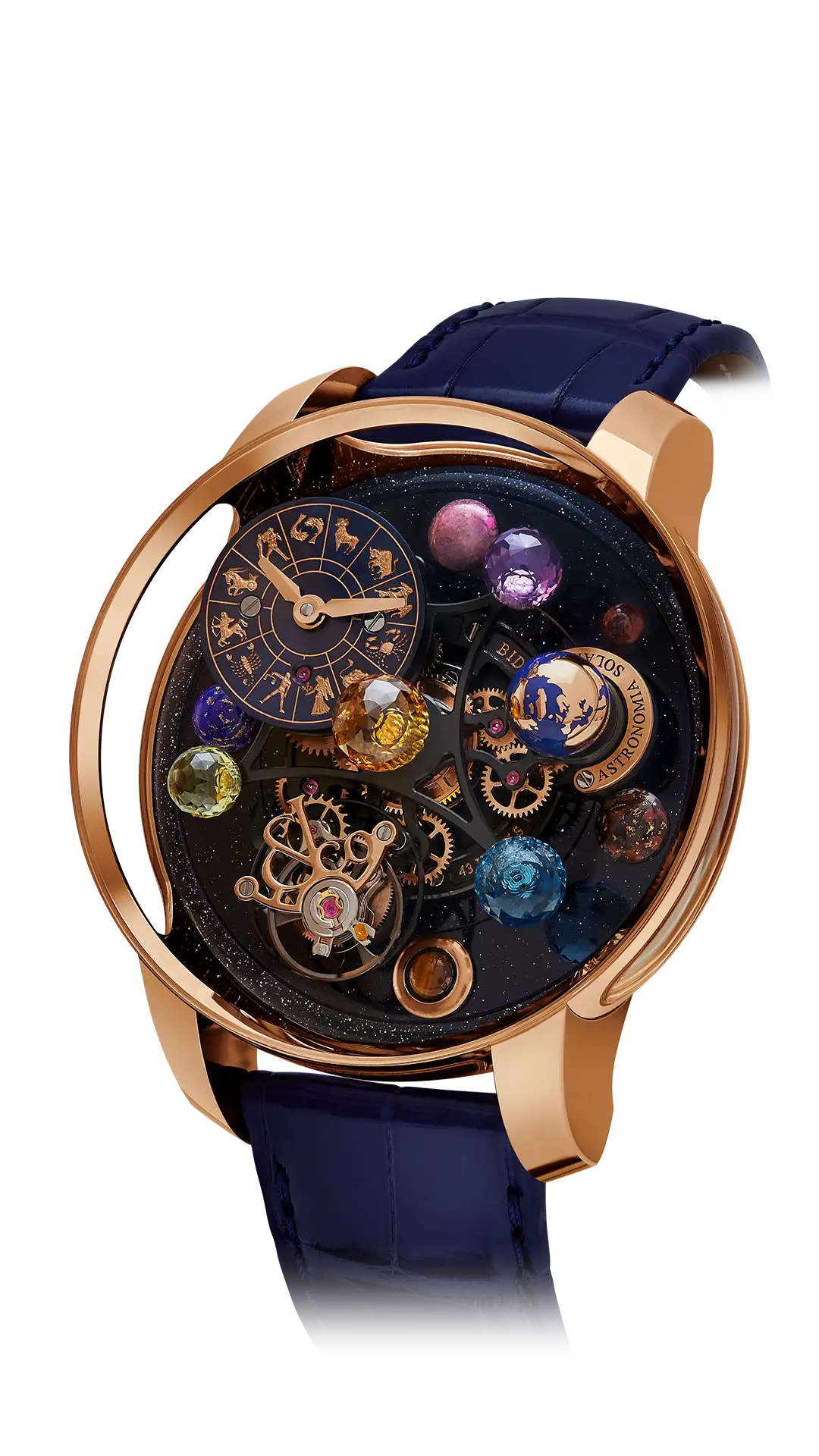 Astronomia Solar Zodiac | Rose Gold Planets Zodiac Jacob & Co.