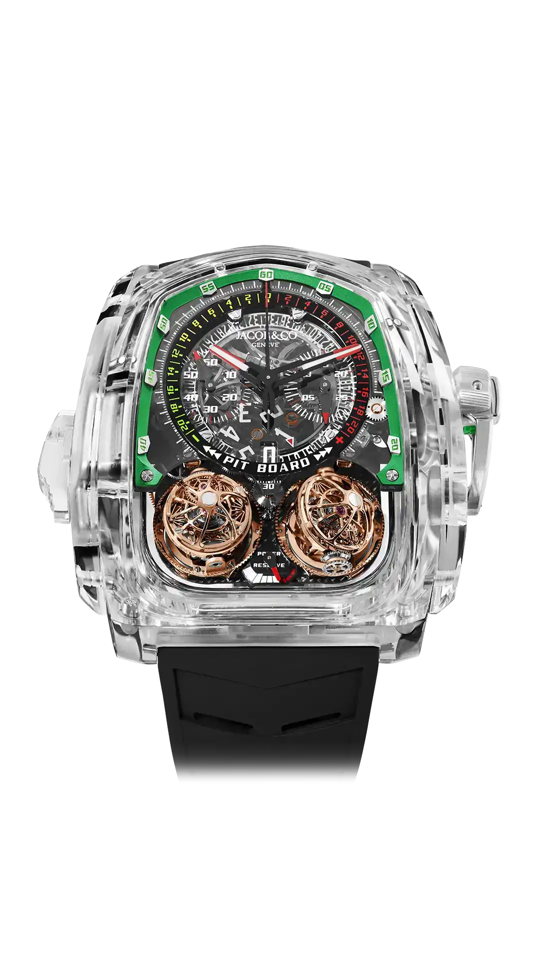 Twin Turbo Furious Sapphire Crystal | Green Jacob & Co.