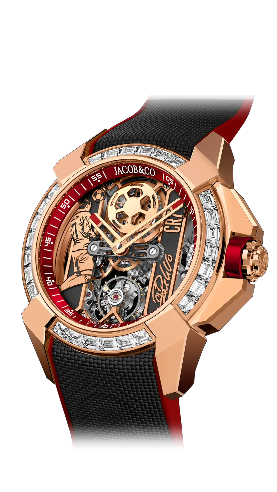 Epic X CR7 | Flight of CR7 - Rose Gold Baguette Jacob & Co