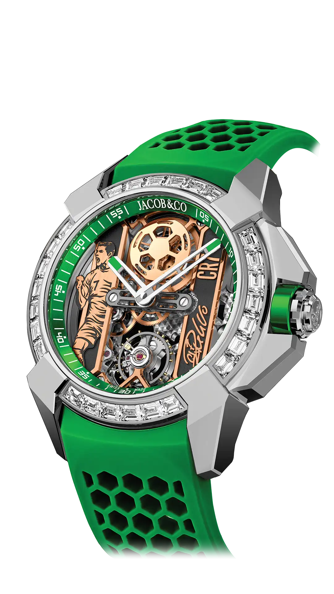 Epic X CR7 | Heart of CR7 - Stainless Steel Baguette Jacob & Co