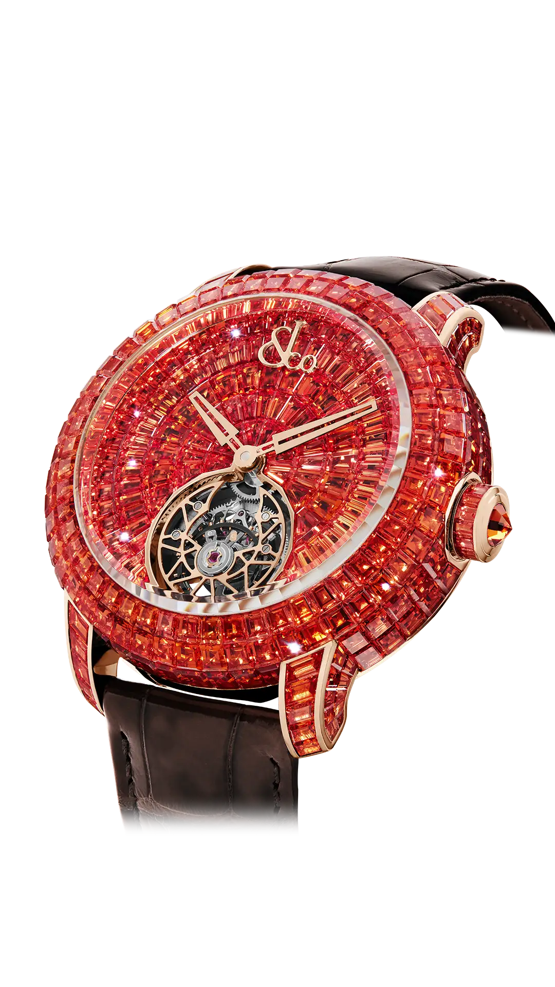 Caviar Tourbillon Orange Sapphires Jacob – MaddaloniJewel