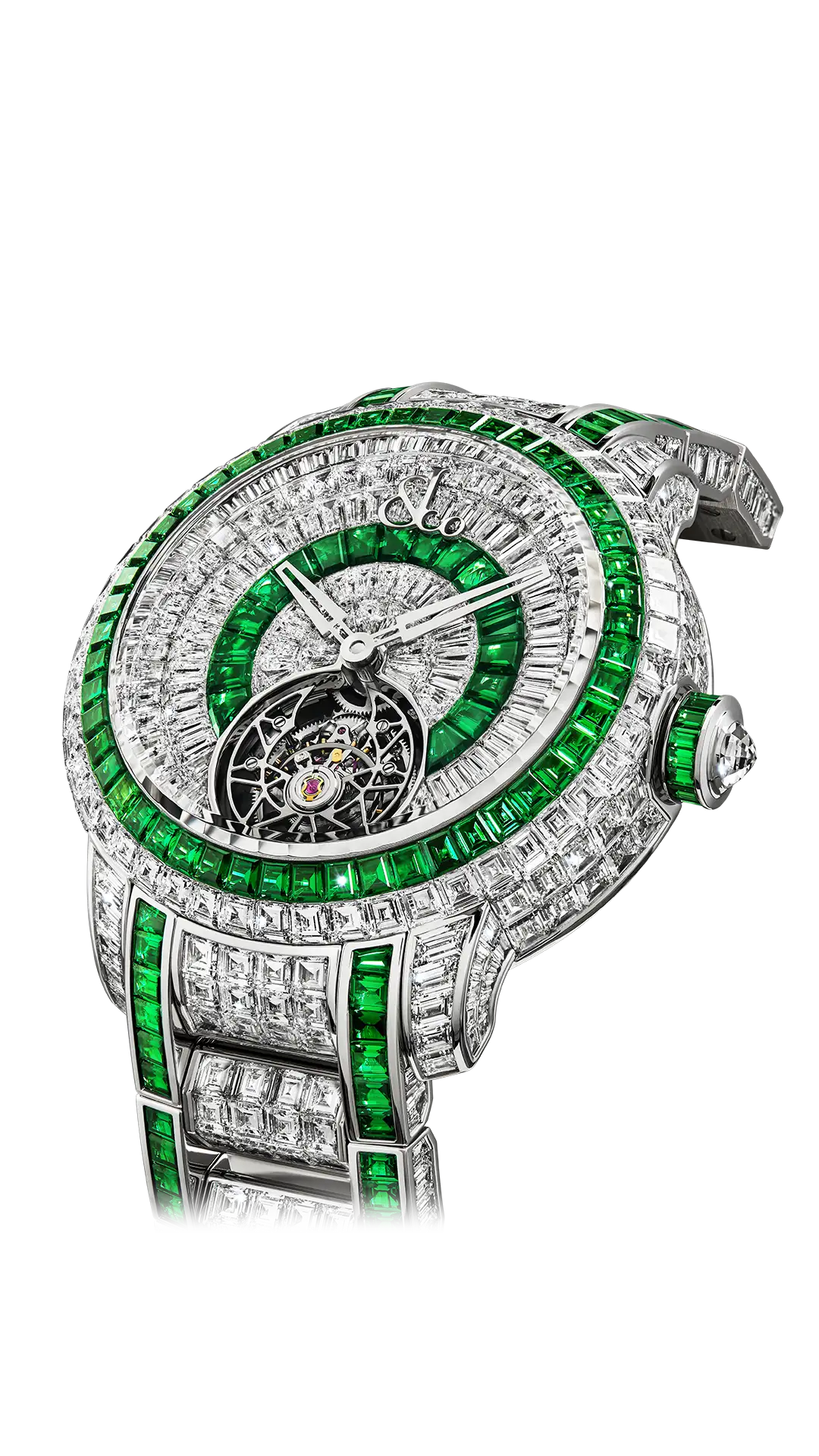 Caviar Tourbillon | White Diamonds & Tsavorites Jacob & Co.