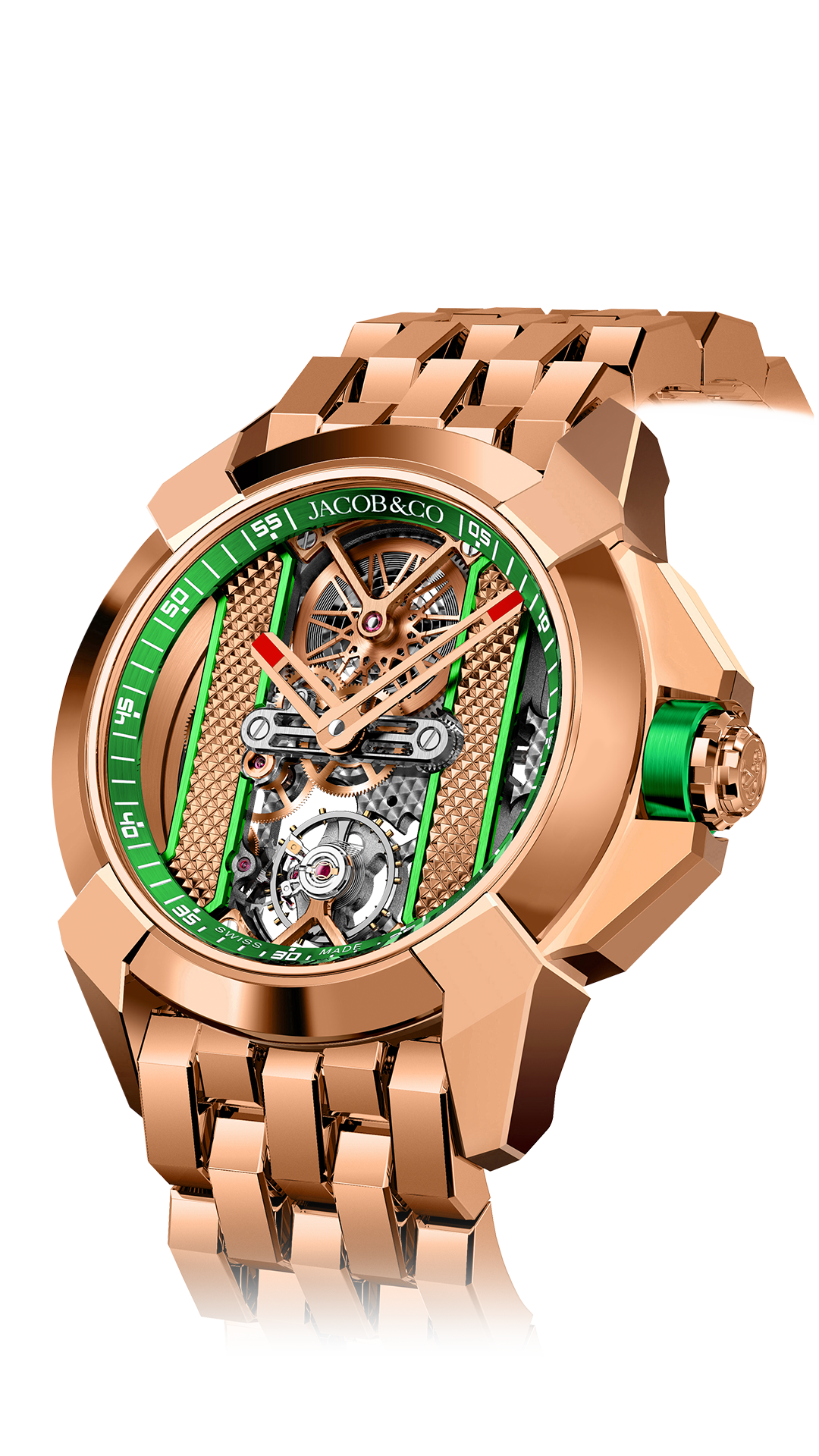 Epic X Bridges | Rose Gold Bracelet (Green) Jacob & Co.