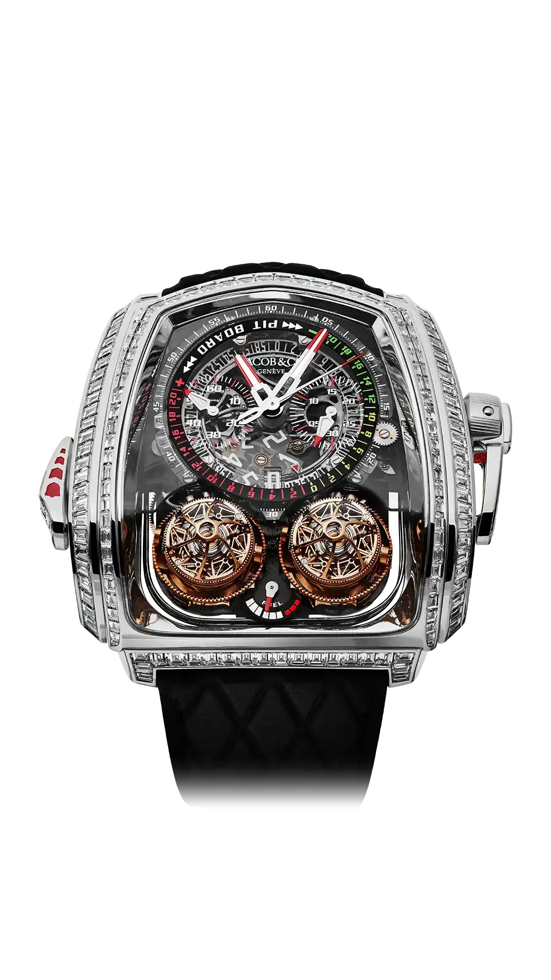 Twin Turbo Furious Baguette | White Gold Jacob & Co.