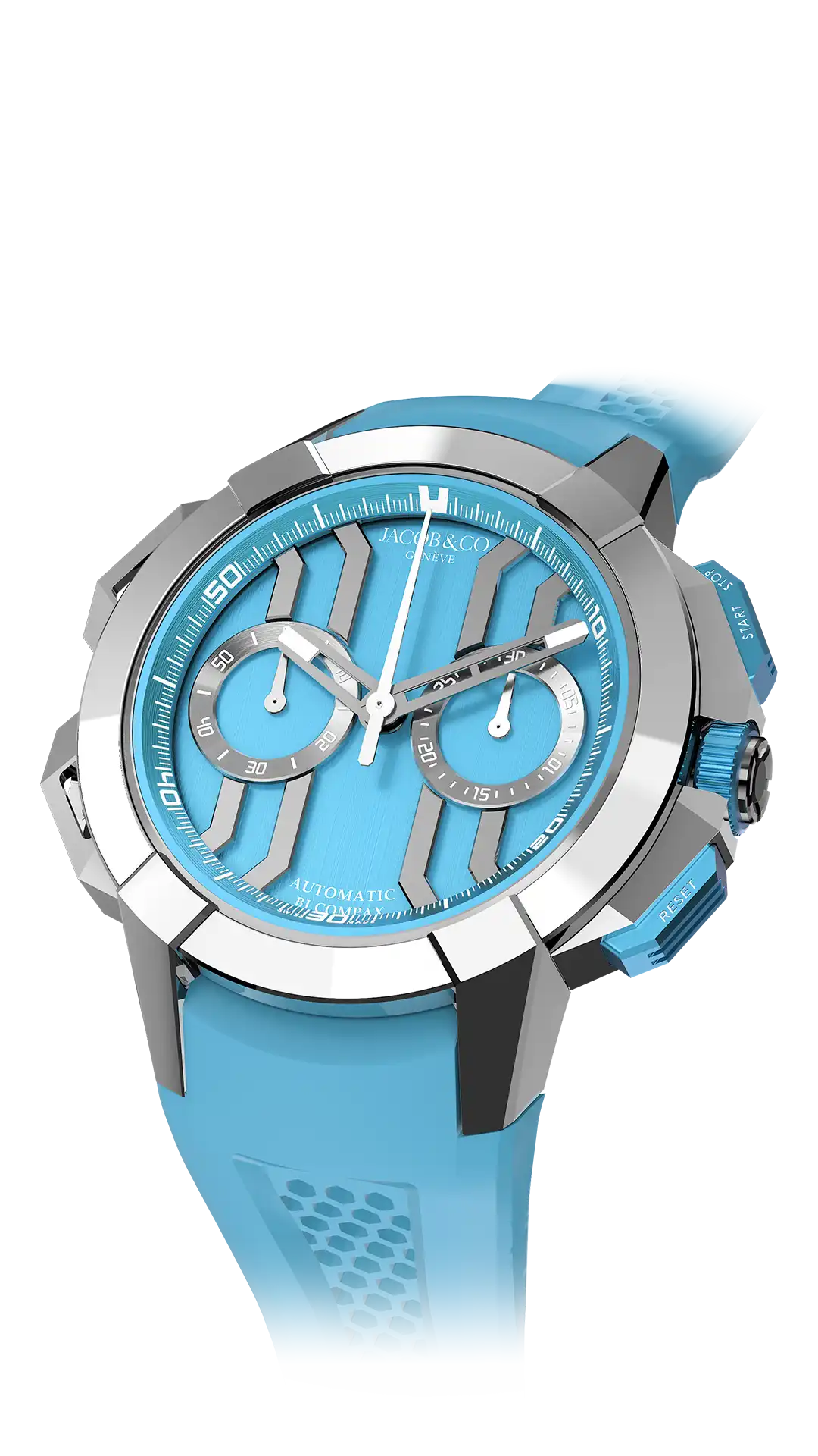 Epic X Chrono 44MM | Titanium (Light Blue) Jacob & Co.