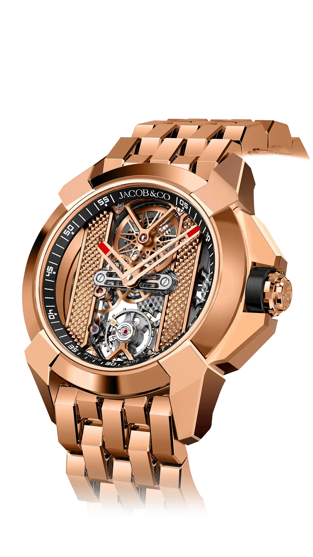 Epic X Bridges | Rose Gold Bracelet (Black) Jacob & Co.