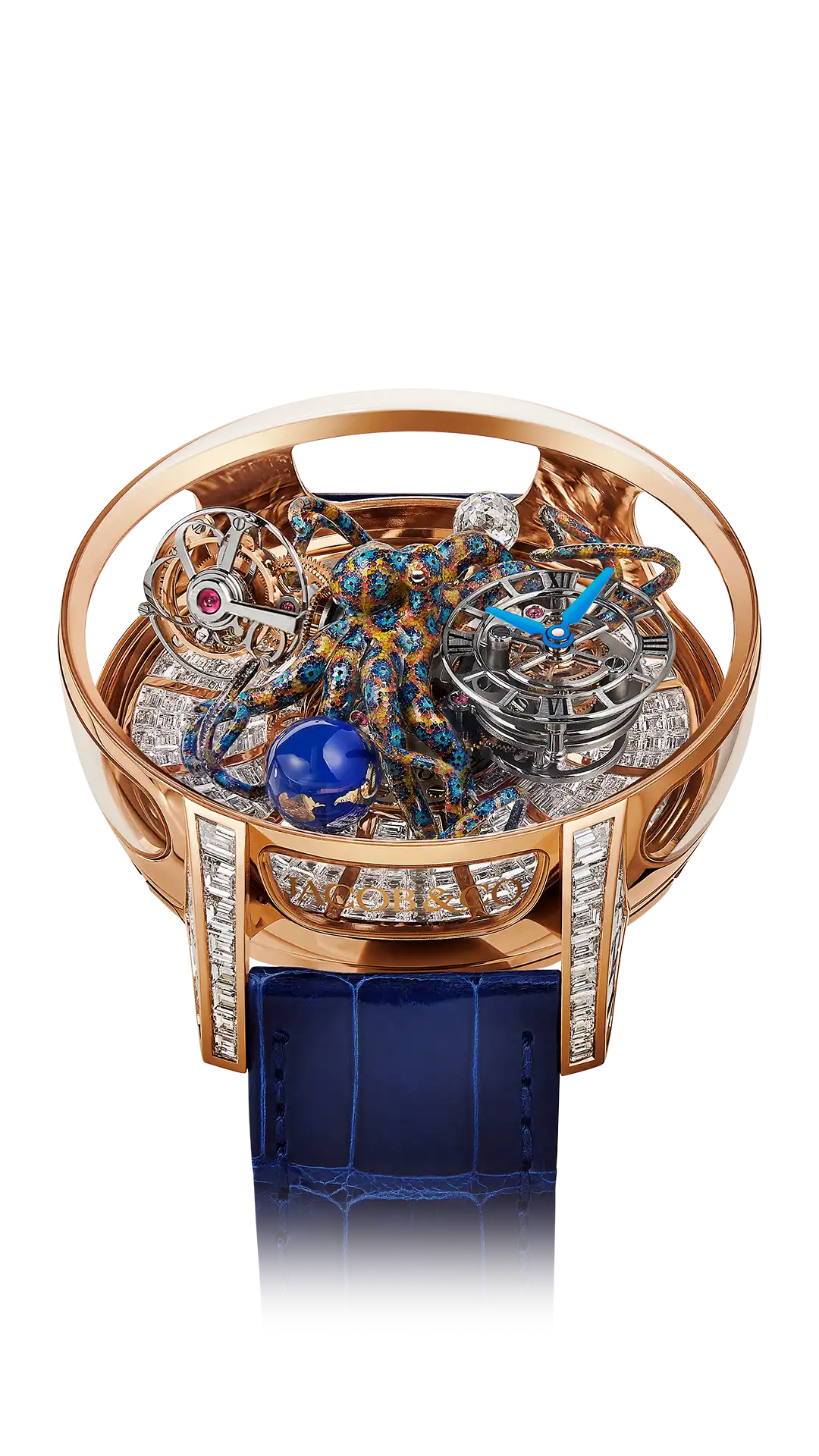 Astronomia Art | Octopus (Rose Gold, Baguette) Jacob & Co.