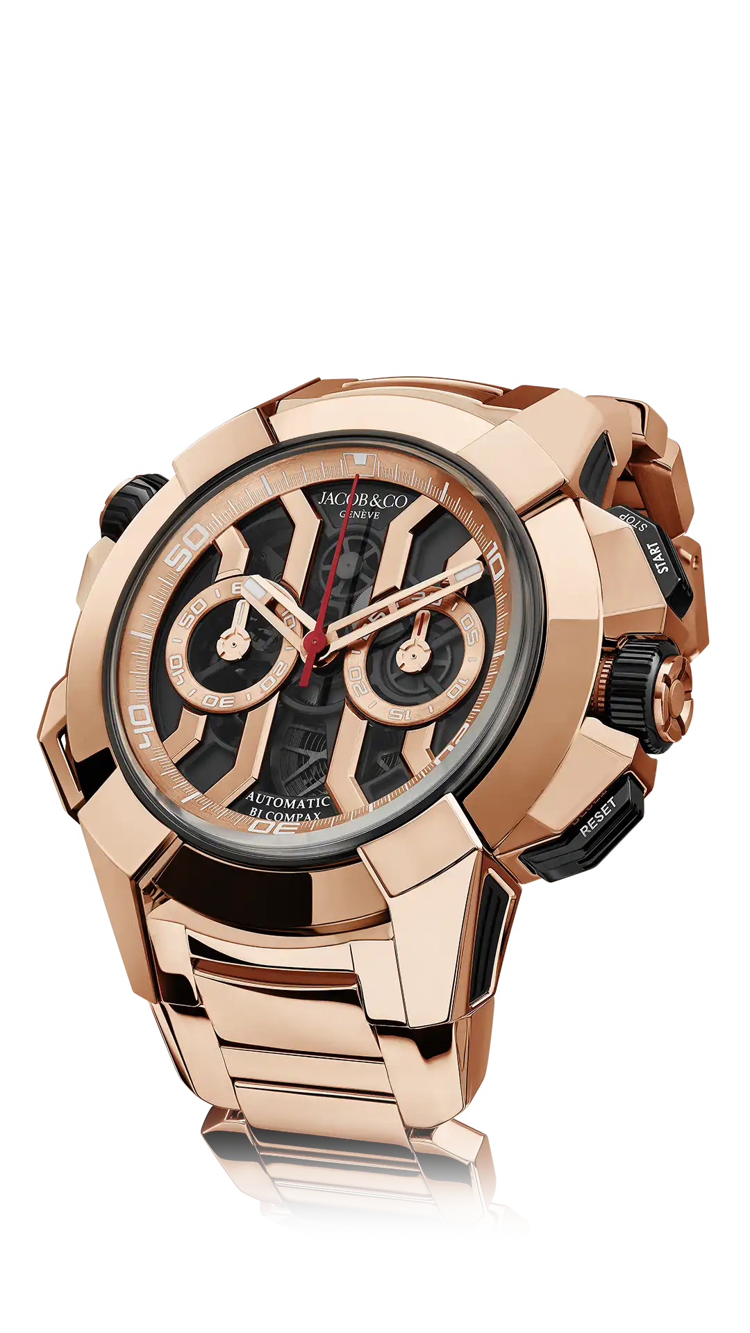 Epic X Chrono 47MM Watch | Rose Gold Bracelet Jacob & Co.