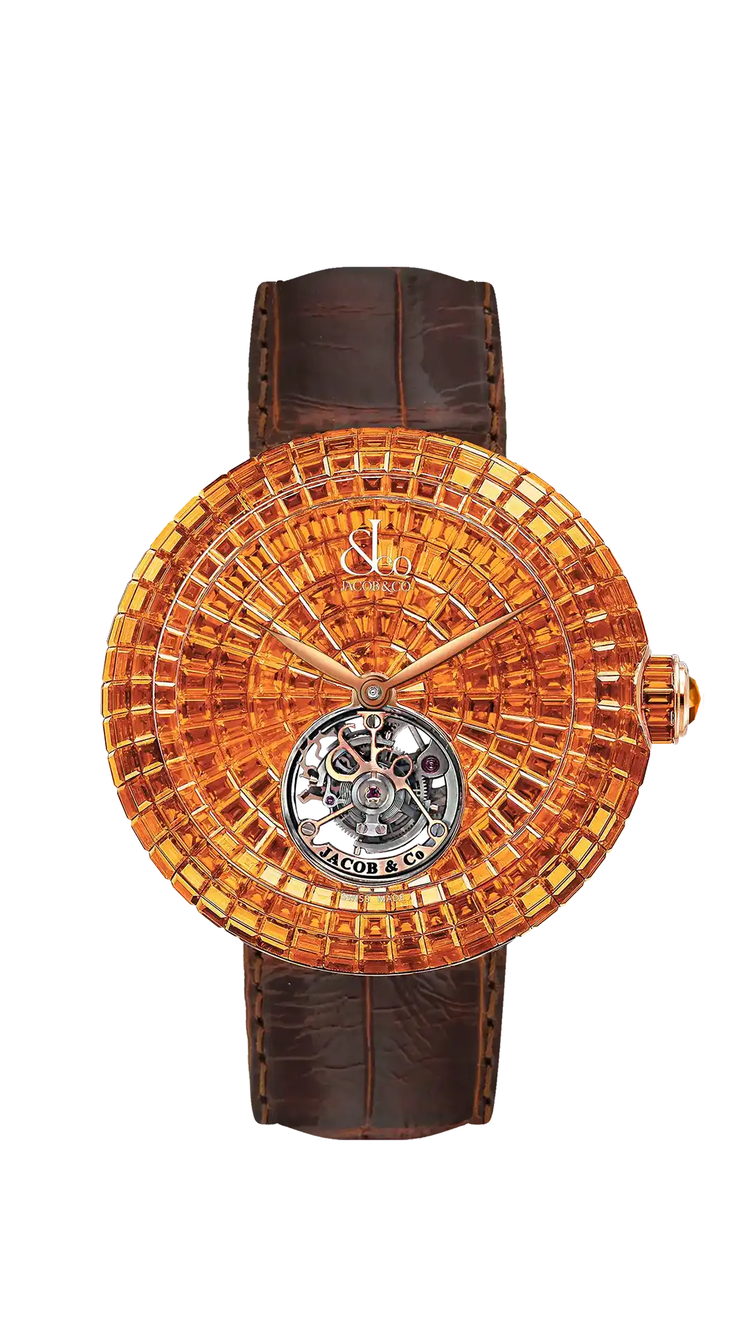 Brilliant Flying Tourbillon | Orange Sapphires (Rose Gold) Jacob