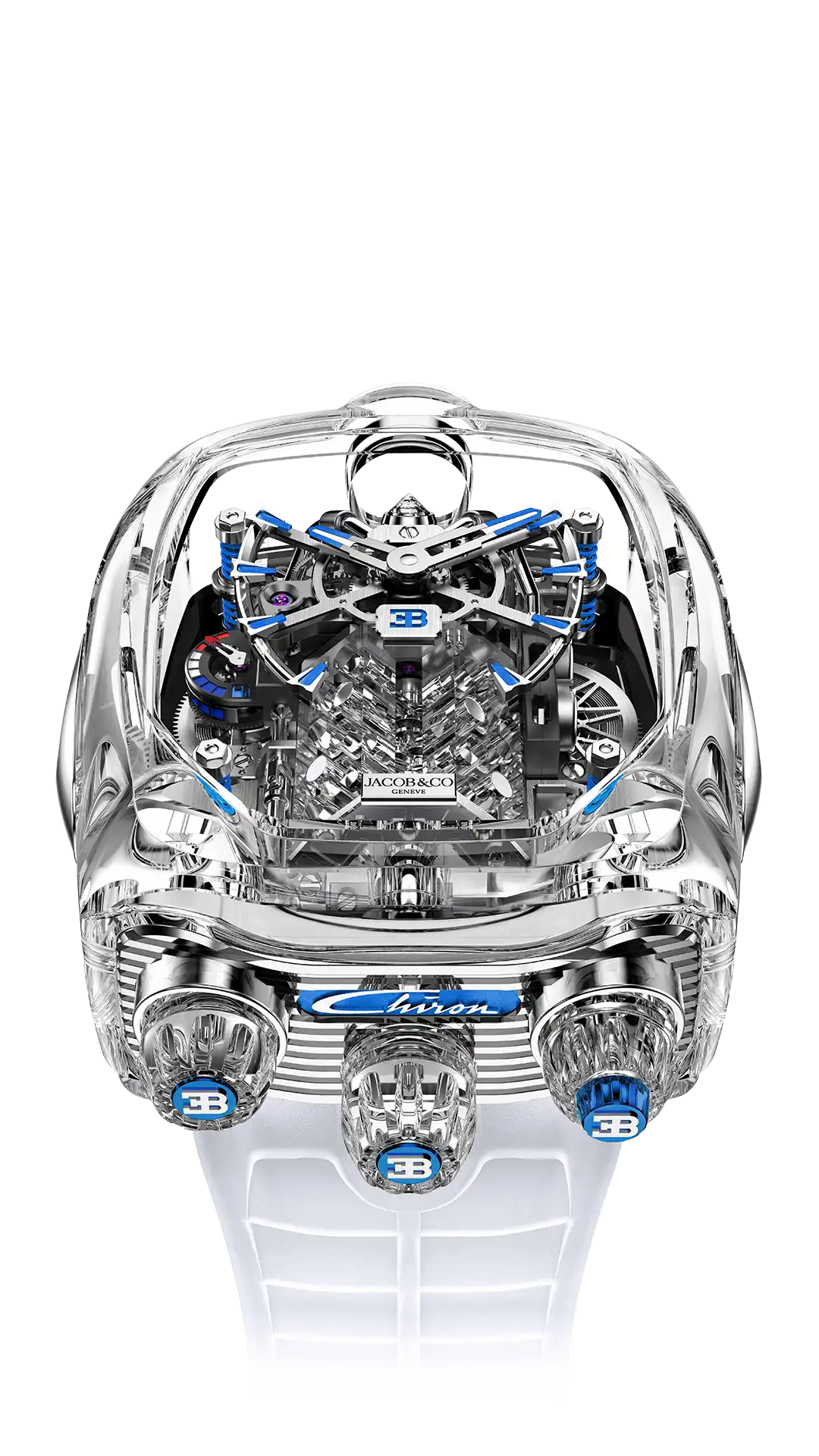 Bugatti Chiron Tourbillon Sapphire Crystal Clear Jacob Co