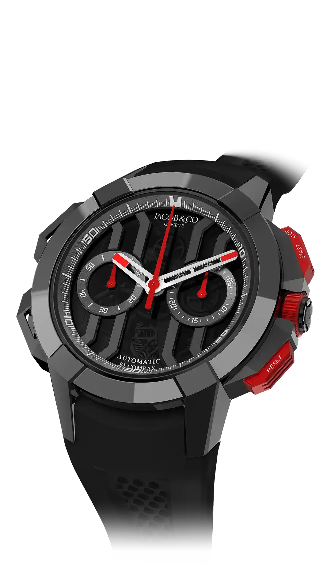 Epic X Chrono 44MM | Gray & Red Jacob & Co.