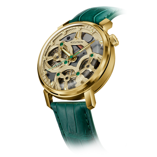 ACCUTRON SPACEVIEW EVOLUTION M 18KT ST GN ALI