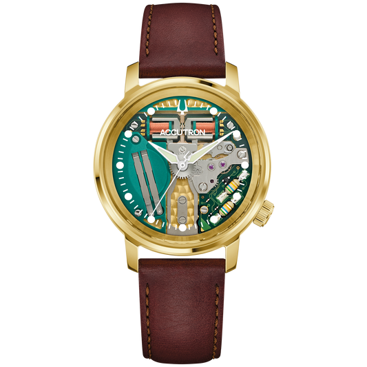 ACCUTRON SPACEVIEW TF 18K ST Y BN