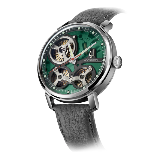 ACCUTRON SPACEVIEW M W ST GY BK AL