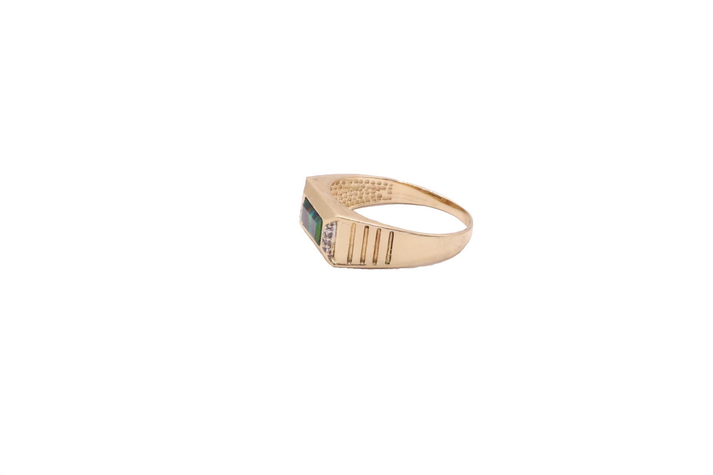 Men's Ring Opal Yellow Gold
