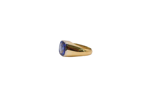 Blue Sapphire Men's Ring 18KT
