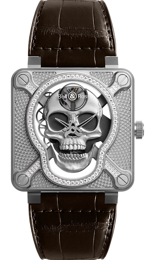 Bell & Ross BR-01 laughing skull light diamond
