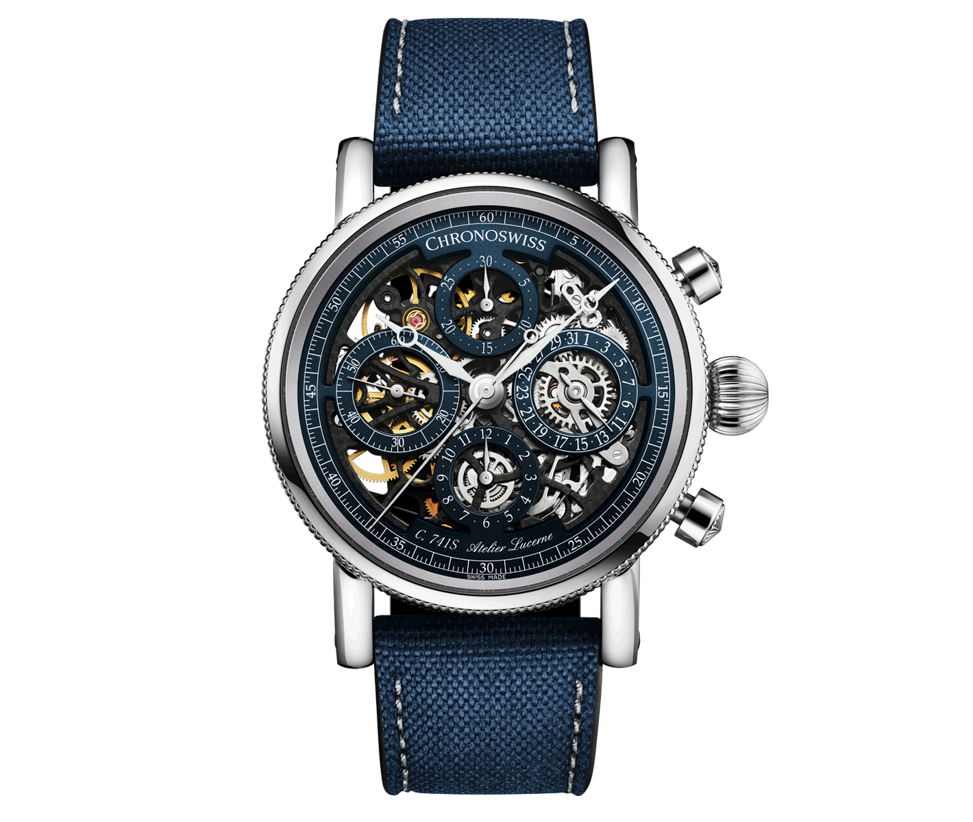 Chronoswiss Opus Chronograph Titanium Blue Watch MaddaloniJewel