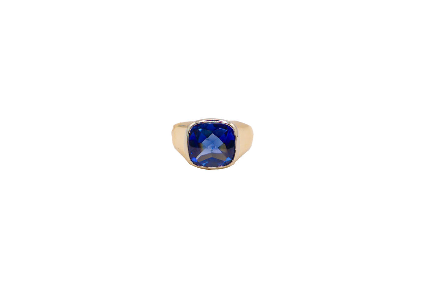 Blue Sapphire Men's Ring 18KT