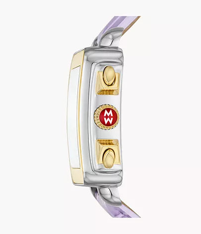Michele Deco Sport Two-Tone Lavender Leather Watch