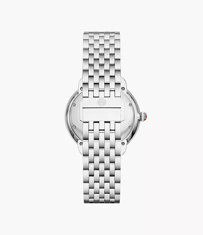 Michele Serein Mid Stainless Diamond Dial Watch