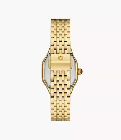 Michele Meggie 18K Gold-Plated Diamond Dial Watch