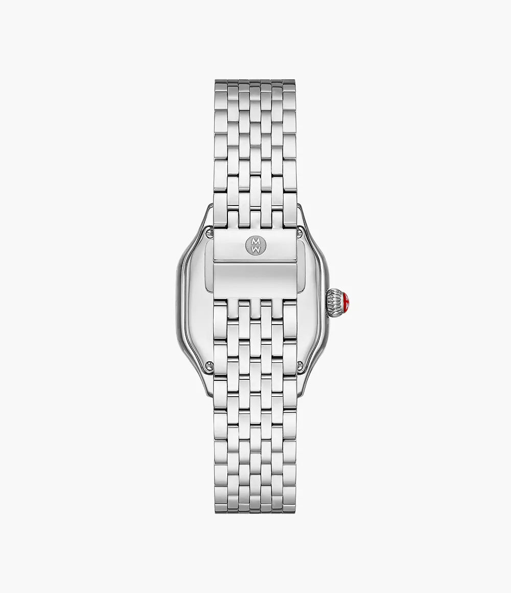 Michele Meggie Stainless Steel Diamond Dial Watch
