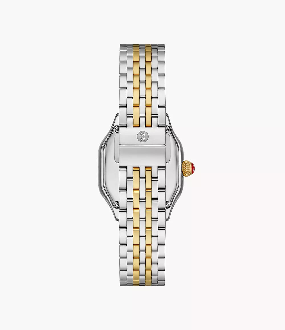 Michele Meggie Two-Tone 18K Gold-Plated Diamond Dial Watch