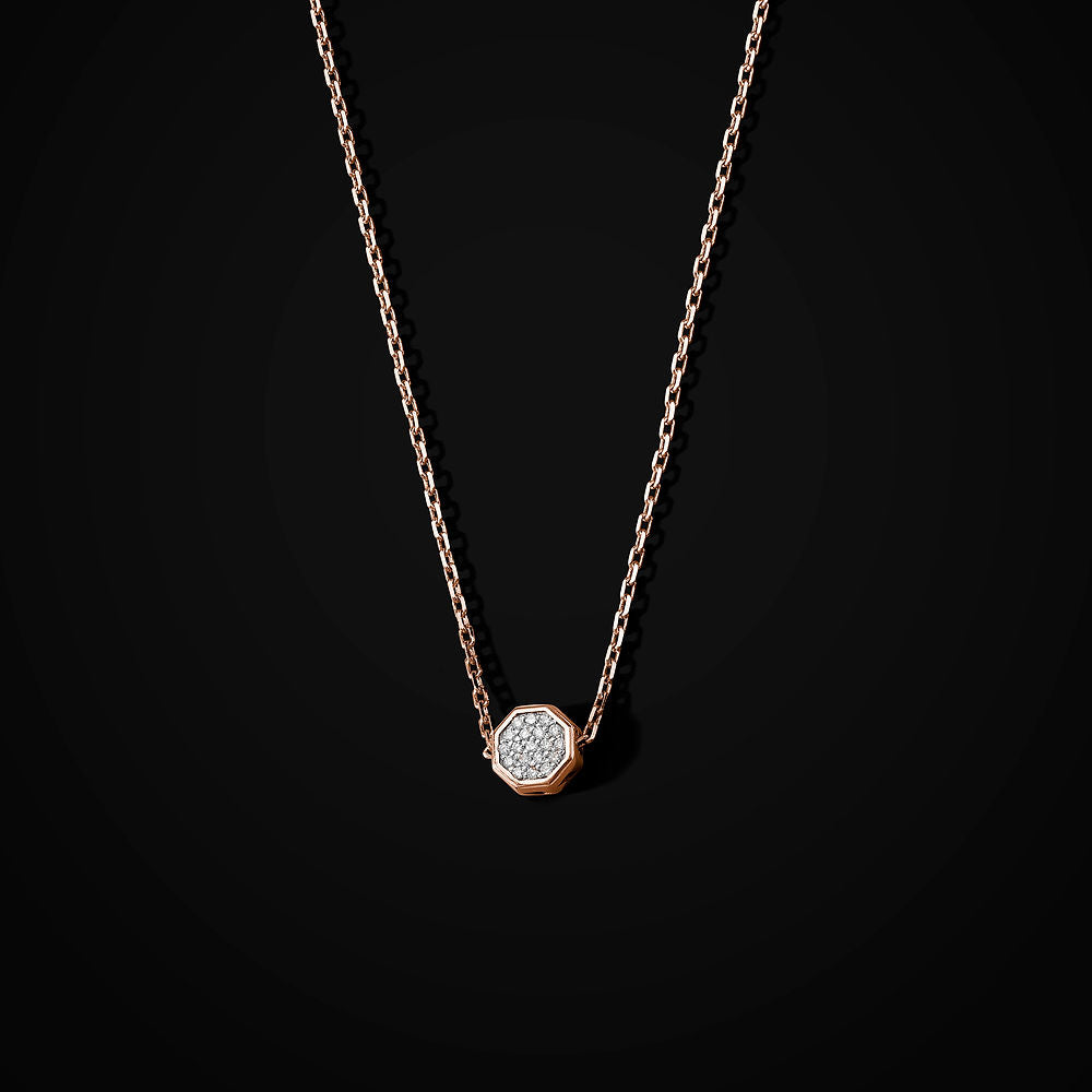 Baraka Ottagono light point necklace in gold