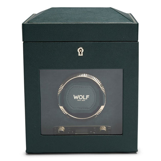 WOLF BRITISH RACING SINGLE WATCH WINDER WITH STORAGE
