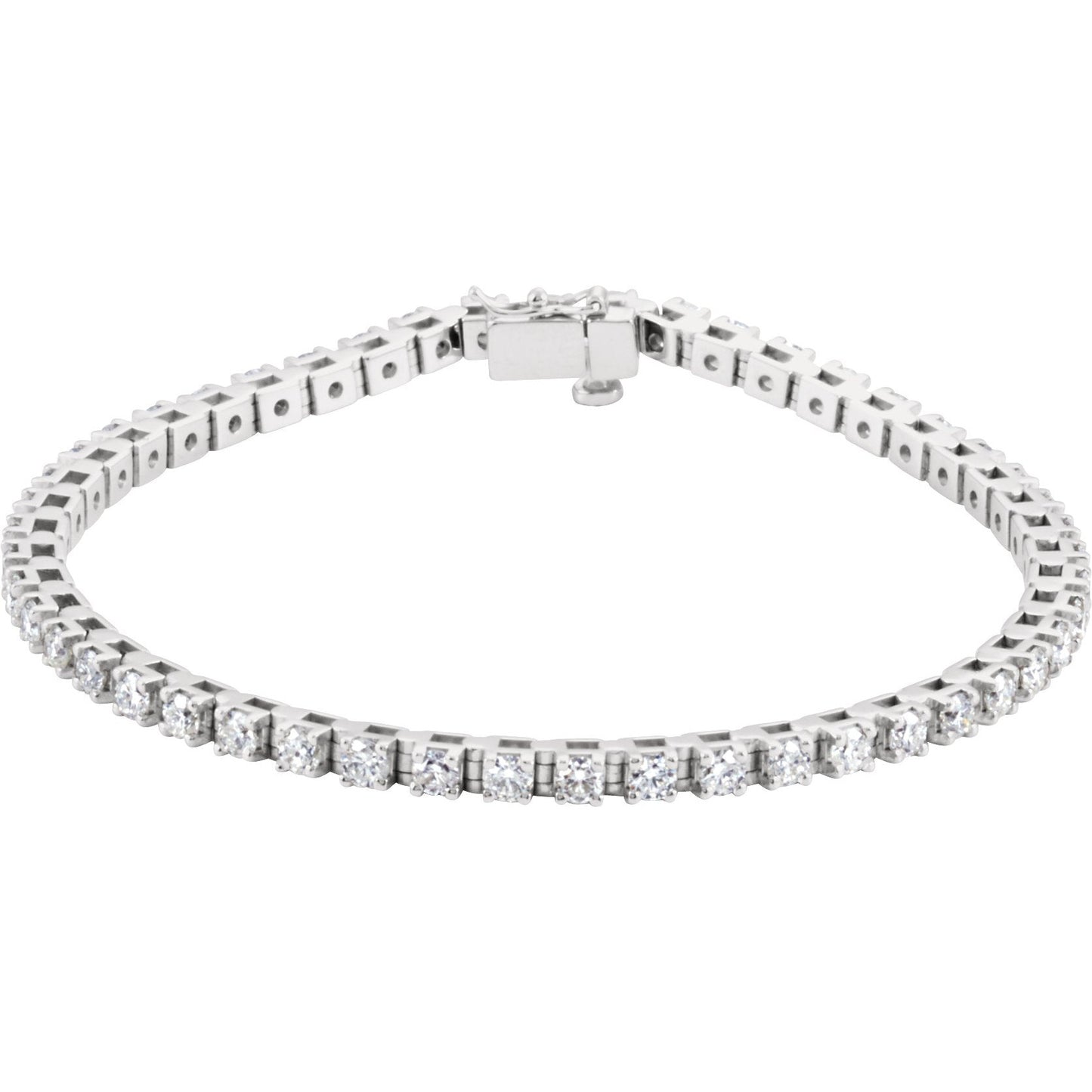 14K White 3 3/8 CTW Diamond Line 7 Bracelet