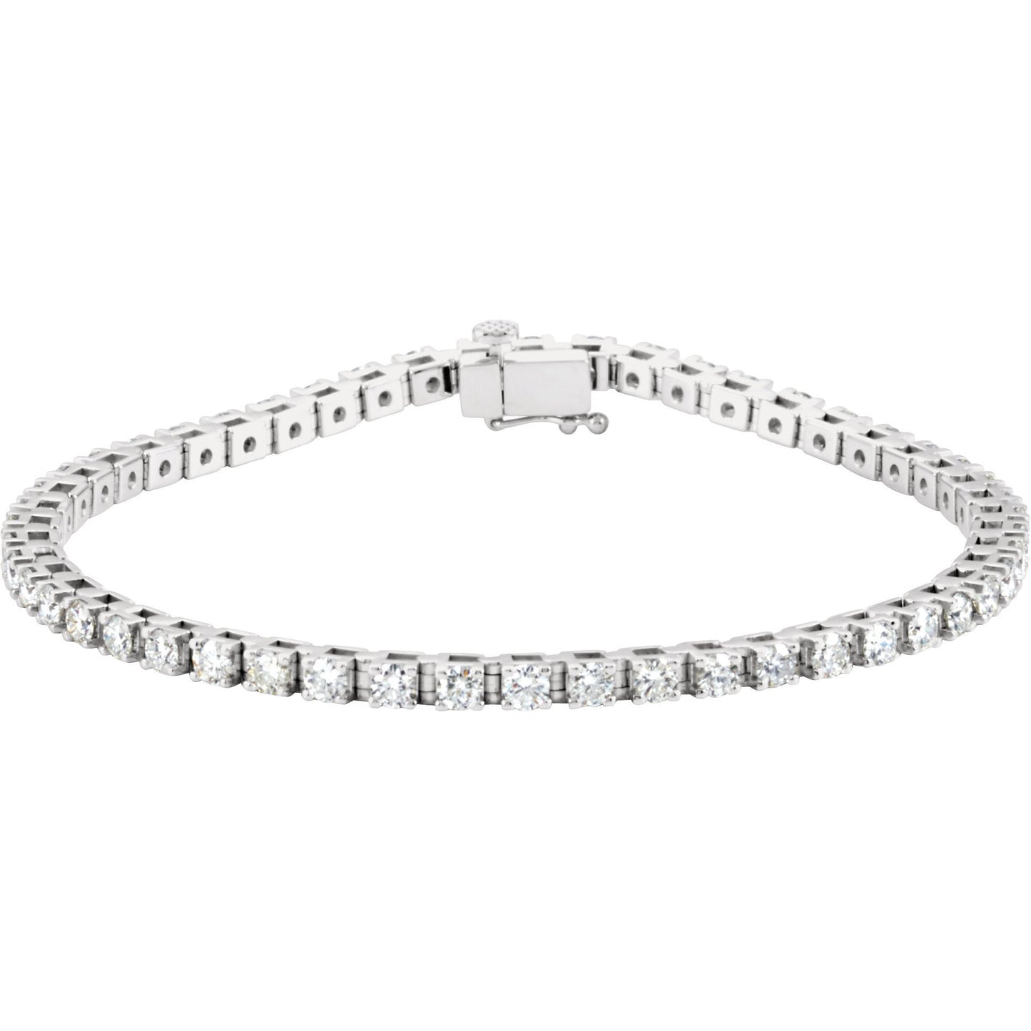 14K White 3 1/2 CTW Diamond Line 7 1/4 Bracelet