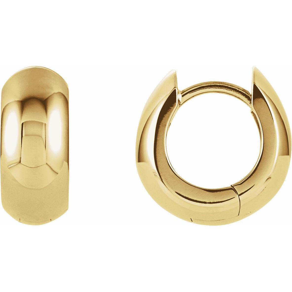 14K Yellow 12.7x5.5 mm Huggies