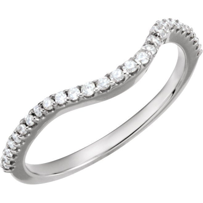 14K White 1/6 CTW Diamond Band