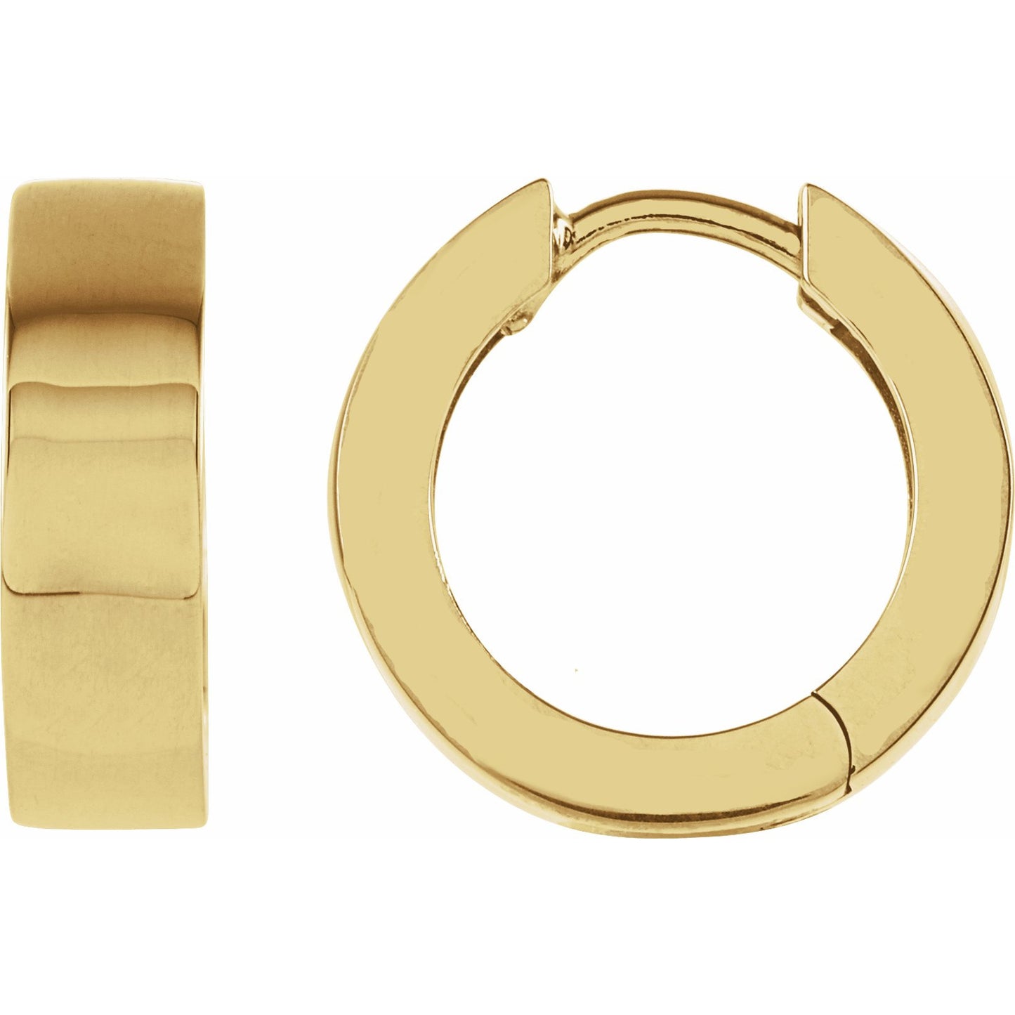 14K Yellow 14.5 mm Hinged Earrings