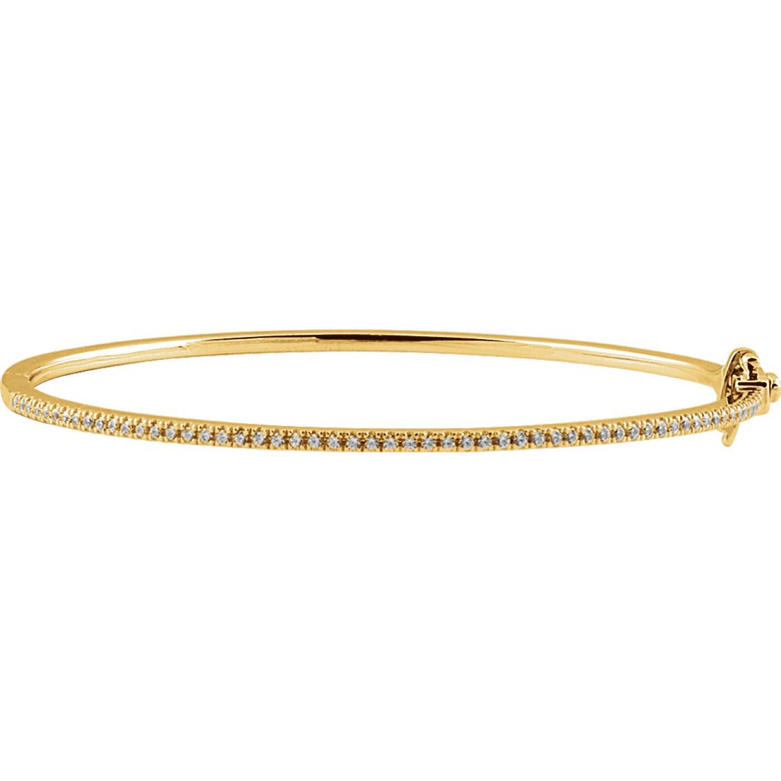 14K Yellow 1/2 CTW Diamond Pavu00e9' 7 Bracelet