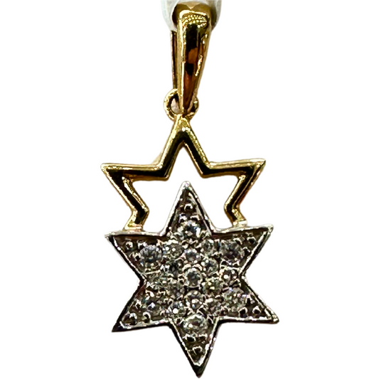 Yellow Gold Diamond Star Pendant
