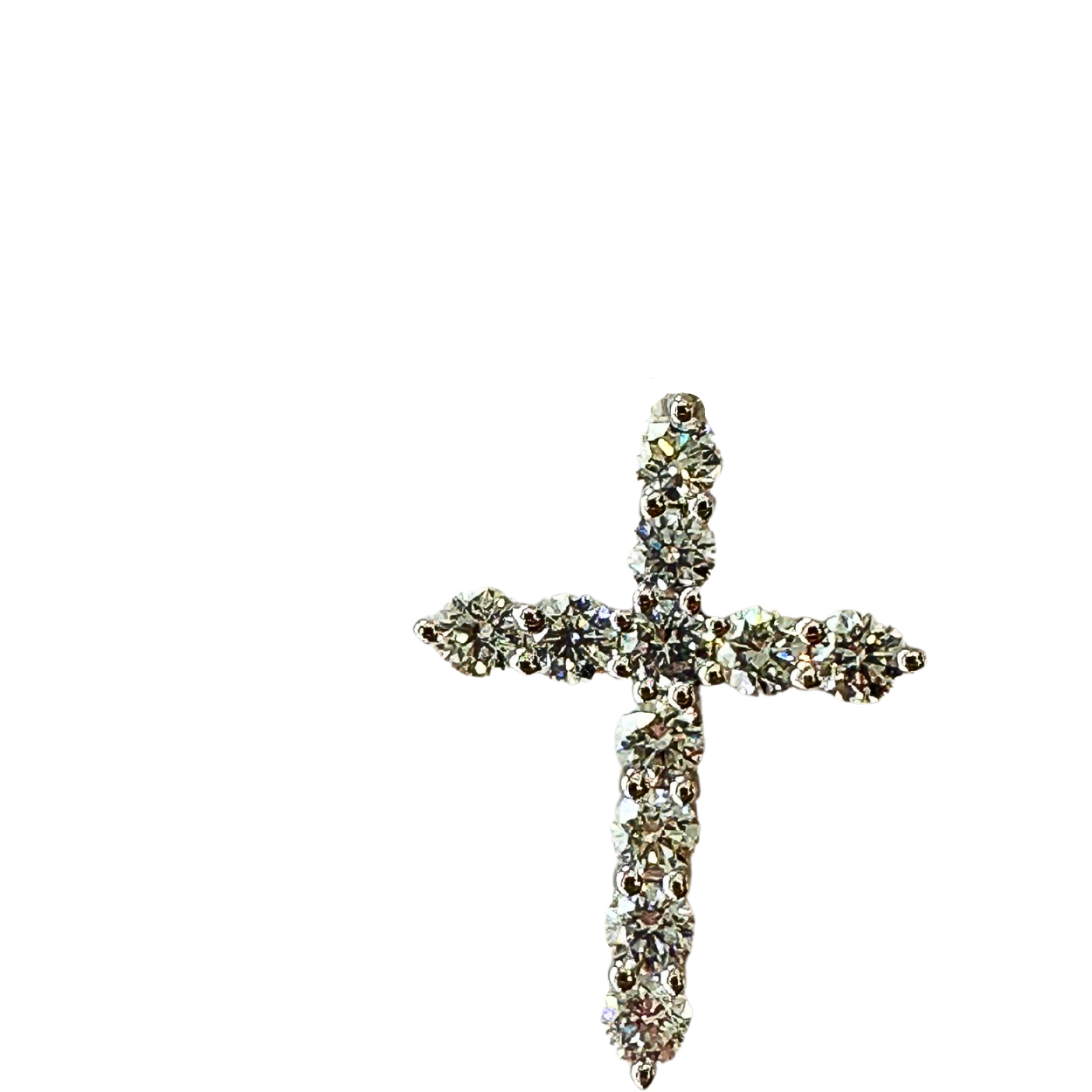 Maddaloni M18K Christian Cross Grey Pendant