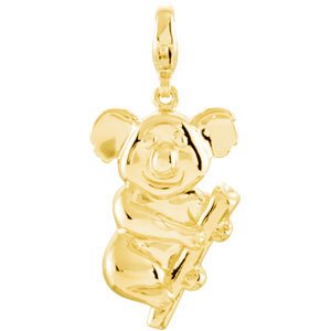 14K Yellow Charming Animalsu00ae Koala Bear Charm