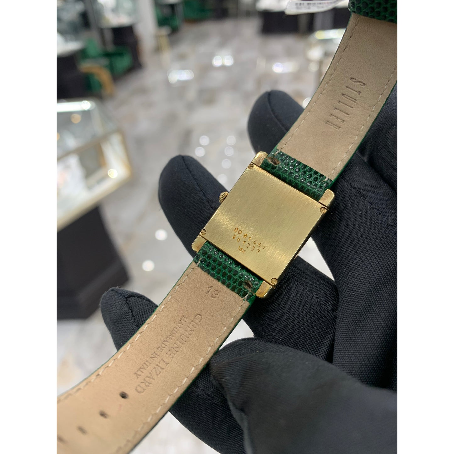 14k Concord Watch w/ green band