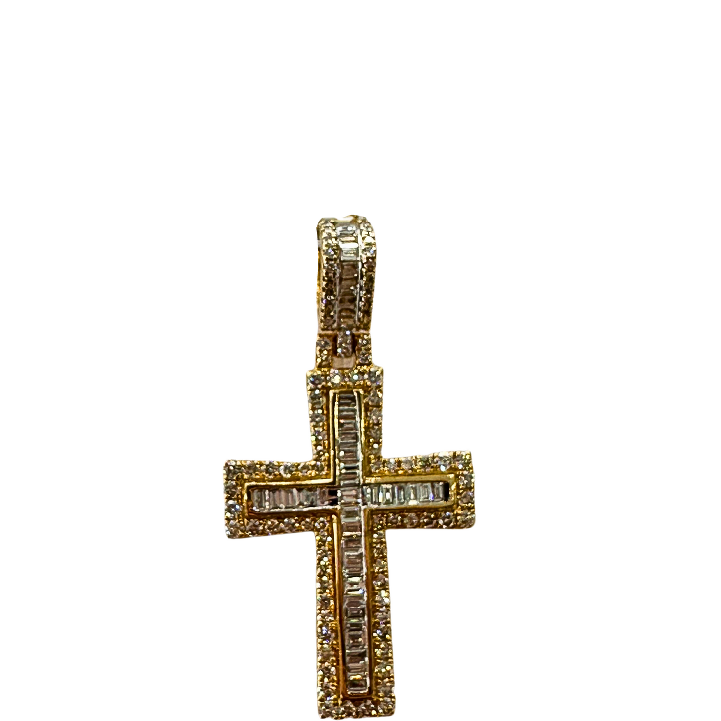 Maddaloni M18K Dark Gold Cross Pendant