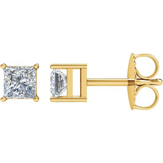 14K Yellow 3/4 CTW Diamond Earrings
