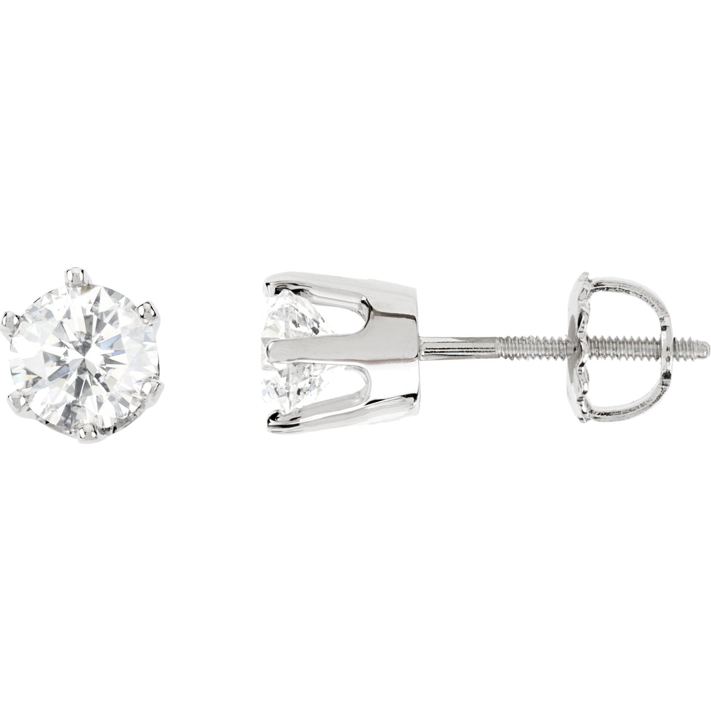 14K White 1/4 CTW Diamond Earrings