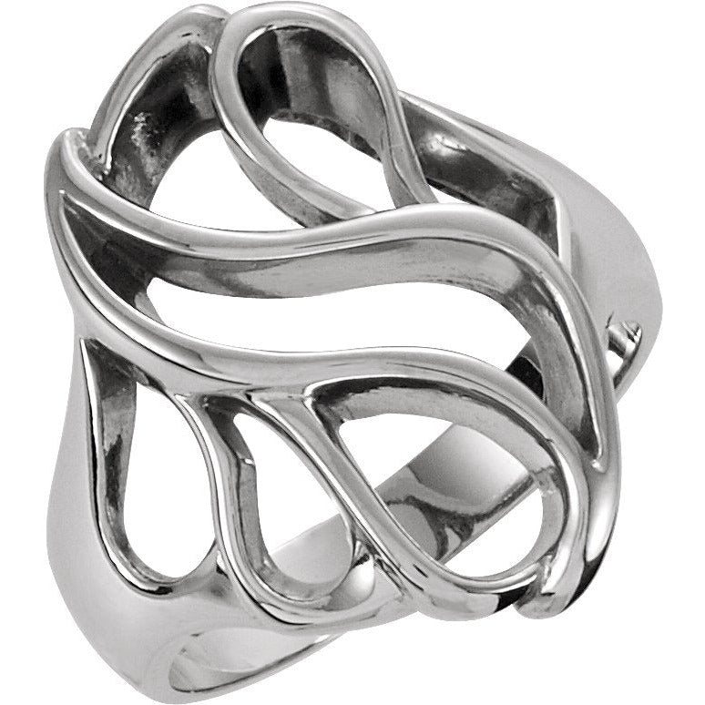 14K White Metal Fashion Ring