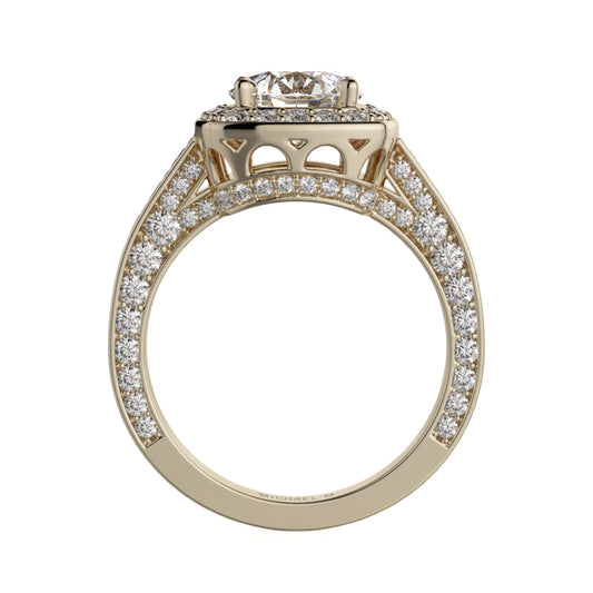 Michael M 18k Yellow Gold Princess Engagement Ring