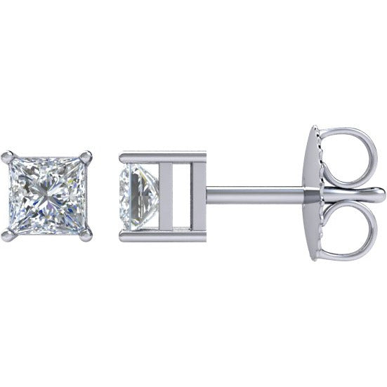 14K White 1 CTW Diamond Earrings