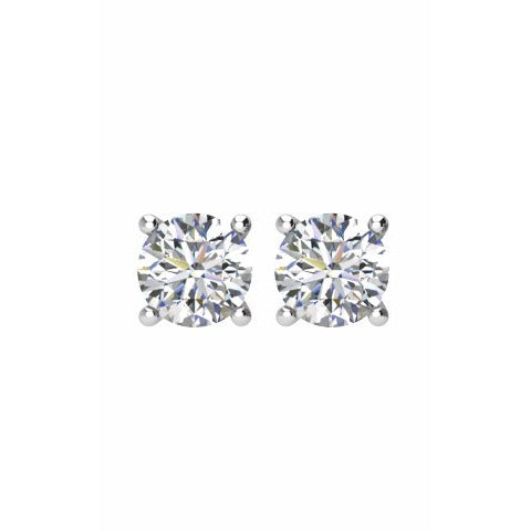 14K White 1/2 CTW Diamond Earrings