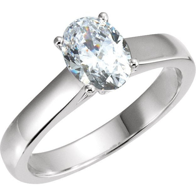 14K White 1/2 CTW Diamond Engagement Ring